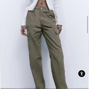 Zara straight cargo pants